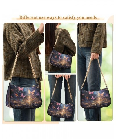 Shoulder Bags for Women Butterflies (7) Hobo Tote Handbag Small Clutch Purse with Zipper Closure $16.73 Shoulder Bags