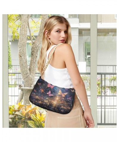 Shoulder Bags for Women Butterflies (7) Hobo Tote Handbag Small Clutch Purse with Zipper Closure $16.73 Shoulder Bags