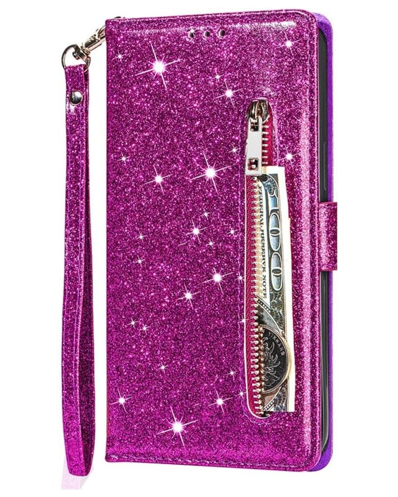 for Google Pixel 6 Magnetic Flip Sparkling Phone Case, Zipper Bag Protective Leather Case Gold Pixel 7 Purple $19.30 Others