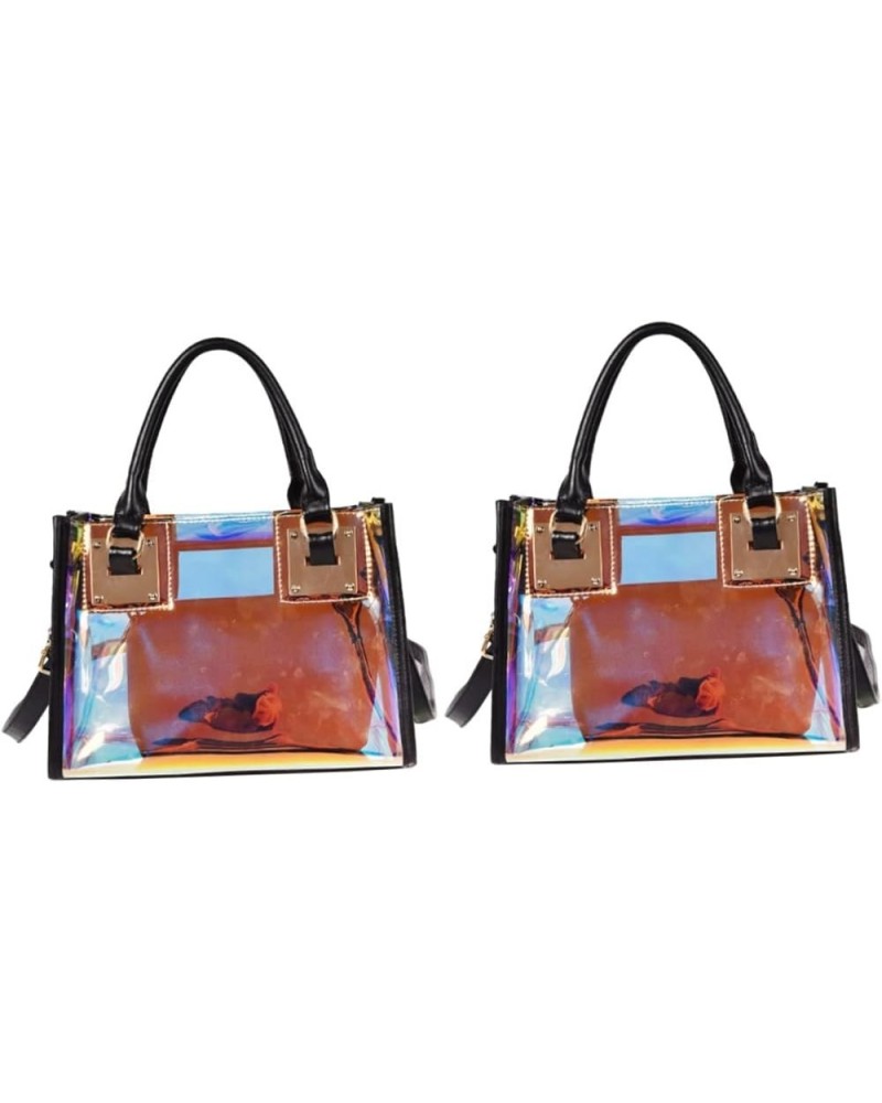 2pcs for Black Daily Fashion Party Travel Clear Bag Pvc Cross Ladies New Square Small Handbag Crossbody Blackx2pcs $15.58 Cro...