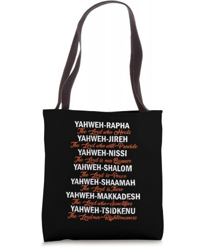 Yahweh Hashem Jews Jewish Judaism - Yahweh Names Distressed Tote Bag $11.54 Totes