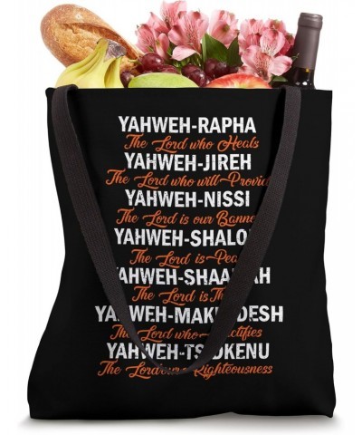 Yahweh Hashem Jews Jewish Judaism - Yahweh Names Distressed Tote Bag $11.54 Totes