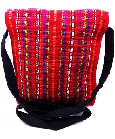 Multicolored Woven Striped Cushioned Crossbody Mini iPad Tablet Bag Handmade Boho Travel Accessories Red $9.68 Crossbody Bags