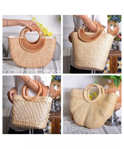 Large Straw Bags for Women - Straw Travel Beach Totes Bag - Woven Summer Tote Handmade Beach Bag Handbag $21.04 Totes