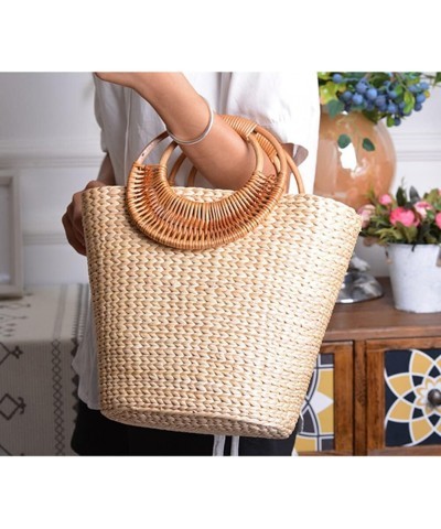 Large Straw Bags for Women - Straw Travel Beach Totes Bag - Woven Summer Tote Handmade Beach Bag Handbag $21.04 Totes