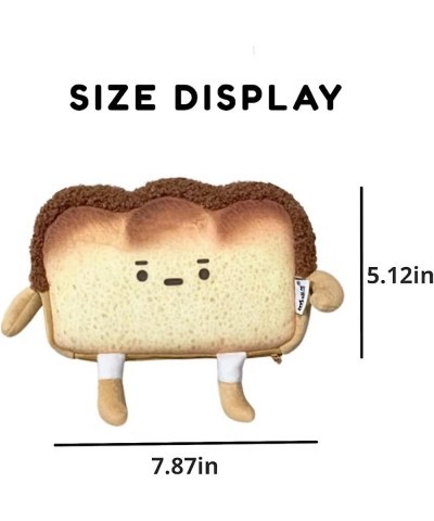 Toast Small Crossbody Purse Plush Bag Cute Travel Phone Purse Kawaii Cross Body Butter Bread Shoulder Purse for Women Happy $...