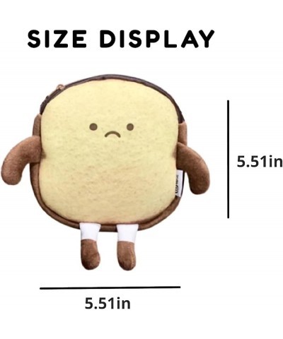 Toast Small Crossbody Purse Plush Bag Cute Travel Phone Purse Kawaii Cross Body Butter Bread Shoulder Purse for Women Happy $...