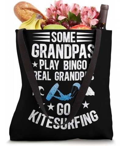 Real Grandpas Go Kitesurfing Kitesurf Kiteboarder Kiteboard Tote Bag $12.96 Totes