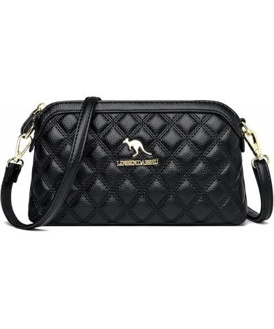 Women's bag embroidered one-shoulder cross-body bag simple hand-held women's bag Checkered Kangaroo $27.64 Shoulder Bags