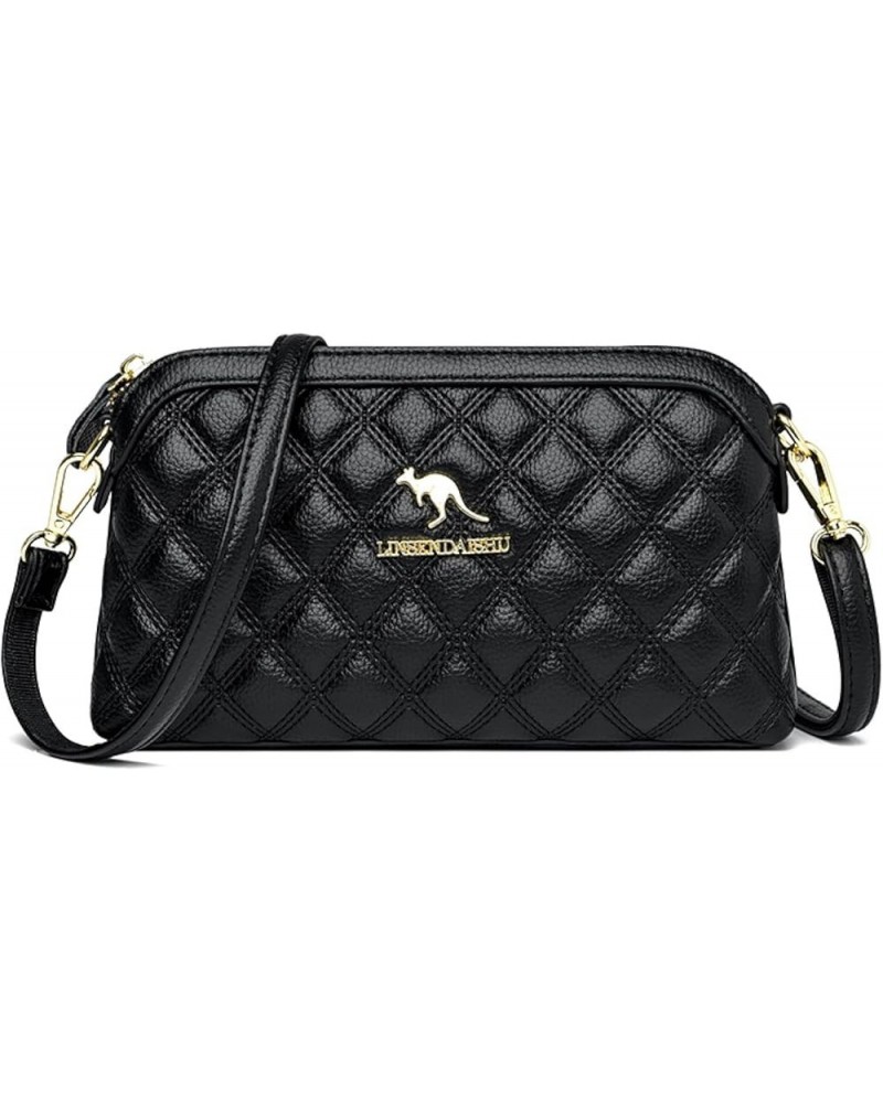 Women's bag embroidered one-shoulder cross-body bag simple hand-held women's bag Checkered Kangaroo $27.64 Shoulder Bags