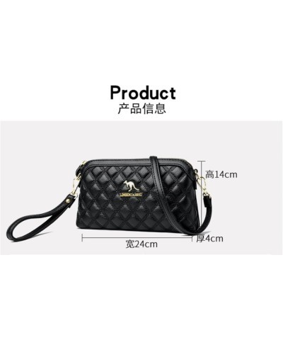 Women's bag embroidered one-shoulder cross-body bag simple hand-held women's bag Checkered Kangaroo $27.64 Shoulder Bags