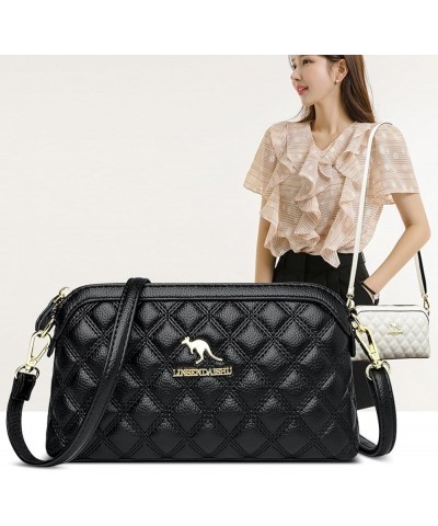 Women's bag embroidered one-shoulder cross-body bag simple hand-held women's bag Checkered Kangaroo $27.64 Shoulder Bags