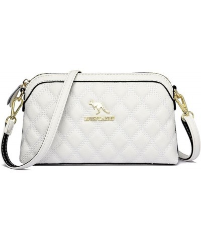 Women's bag embroidered one-shoulder cross-body bag simple hand-held women's bag Checkered Kangaroo $27.64 Shoulder Bags