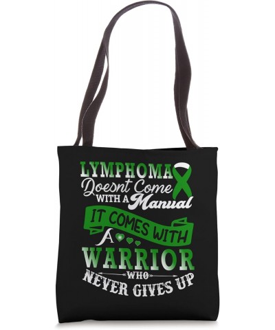 Lymphoma Warrior Green Ribbon Support Tote Bag $10.33 Totes