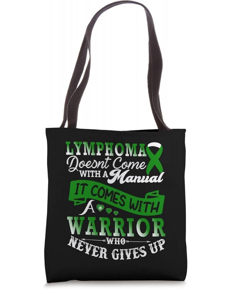 Lymphoma Warrior Green Ribbon Support Tote Bag $10.33 Totes