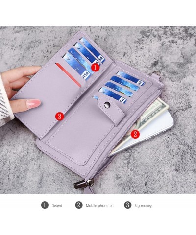 Wallet Women, Ladies Wallet with Zipper, Large Capacity Slim Bifold Credit Card Holder, Multi Card Holder Coin Purse Purple $...