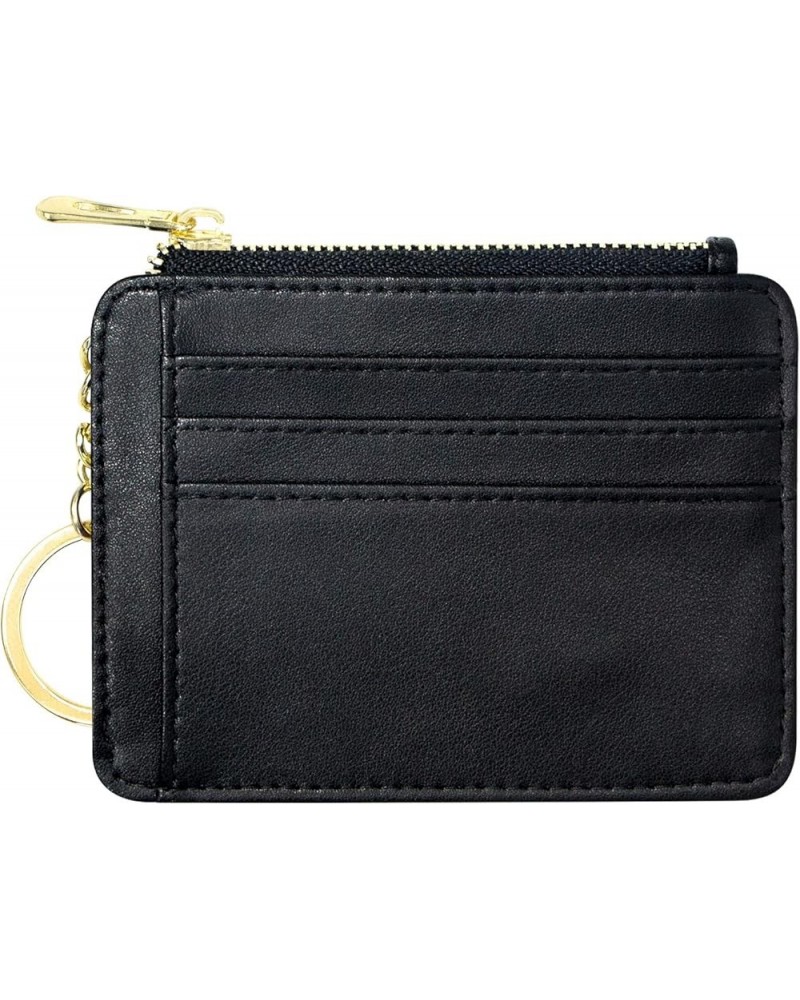 Wallet for Women, Slim Credit Card Holder, Compact Size Minimalist Wallet (Apricot) Z-Black $7.50 Wallets