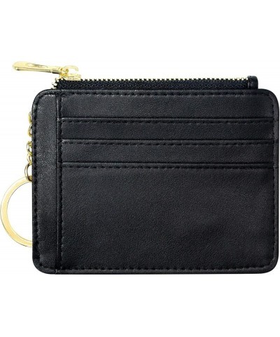 Wallet for Women, Slim Credit Card Holder, Compact Size Minimalist Wallet (Apricot) Z-Black $7.50 Wallets