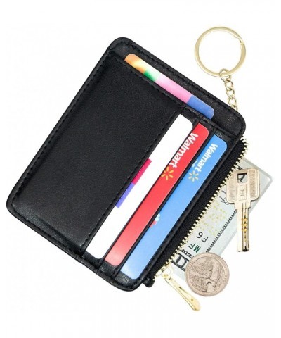 Wallet for Women, Slim Credit Card Holder, Compact Size Minimalist Wallet (Apricot) Z-Black $7.50 Wallets