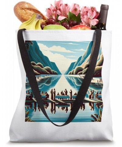 Passover Reflections Freedom Celebration Seder Table Jewish Tote Bag $11.05 Totes