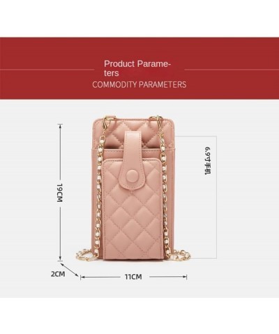 Crossbody Phone Bag for Women Quilted Leather Ladies Cross Body Handbags Pearl Chian Shoulder Strap Clutch Purse Pink $26.46 ...