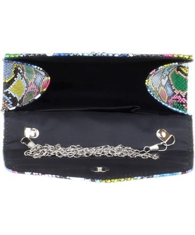 Womens Snake Skin Top Handle Clutch Bag Multi $29.03 Clutches