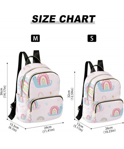 Small Backpack for Women Travel Bag Cute Rainbow Snail Daypack Purse Fashion Shoulder Bag Rucksack Small B122 $11.44 Backpacks