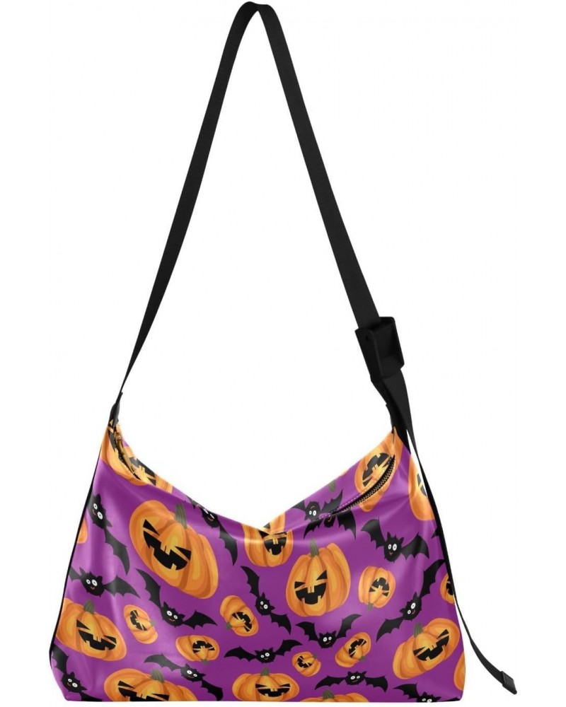 Halloween Pumpkin Hobo Bags for Women Leather Handbag Shoulder Bag Purses Crossbody Bag for Gifts Travel Work $15.84 Hobo Bags