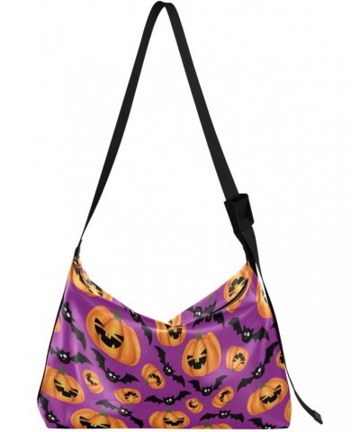 Halloween Pumpkin Hobo Bags for Women Leather Handbag Shoulder Bag Purses Crossbody Bag for Gifts Travel Work $15.84 Hobo Bags