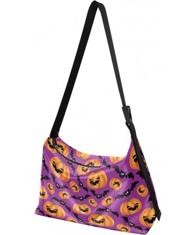 Halloween Pumpkin Hobo Bags for Women Leather Handbag Shoulder Bag Purses Crossbody Bag for Gifts Travel Work $15.84 Hobo Bags