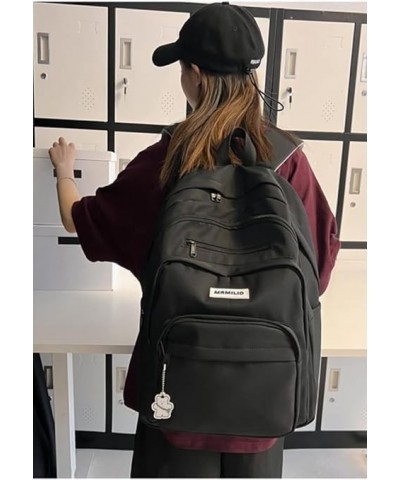 Fashion Multi-functional Solid Color Large Capacity Water-resistant Backpack Travel For Women (White) Black $18.69 Backpacks