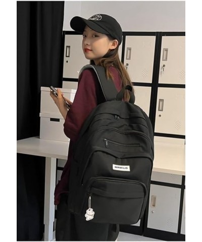 Fashion Multi-functional Solid Color Large Capacity Water-resistant Backpack Travel For Women (White) Black $18.69 Backpacks