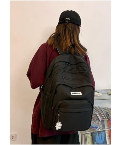 Fashion Multi-functional Solid Color Large Capacity Water-resistant Backpack Travel For Women (White) Black $18.69 Backpacks