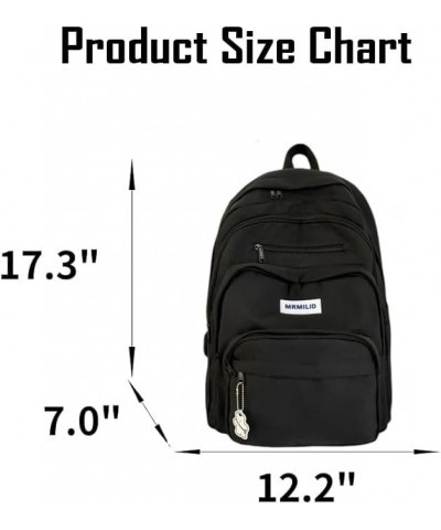 Fashion Multi-functional Solid Color Large Capacity Water-resistant Backpack Travel For Women (White) Black $18.69 Backpacks