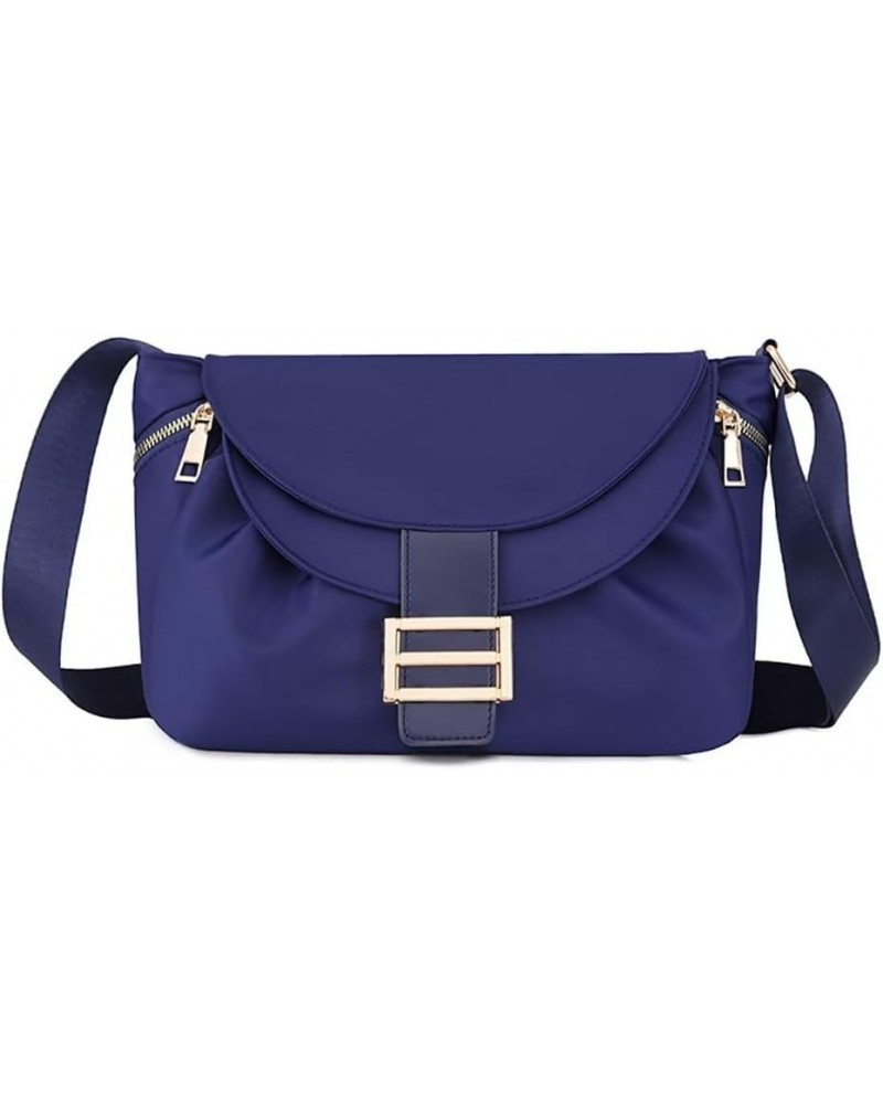 Nylon Crossbody Bag for Women Water Resistant Shoulder Purse Messenger Bag Multi-pockets Tote Handbag for Travel Work Blue $2...