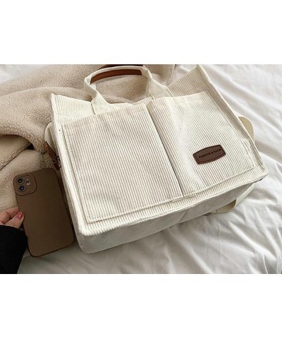 Tote Bag Women Corduroy Hobo Bag Satchel Bag College Bag Travel Bag Crossbody Bags Messenger Bag Tote Handbag 2024 B Coffee $...