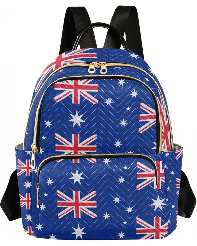 Patriot Women Backpack Australia Flag Anti-Theft Travel Backpack with Luggage Belt Lightweight Handbag Lady Purse Roomy Doubl...