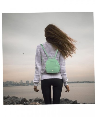 2 Pcs Women's Backpack Pu Shoulder Bag Backpack for Women Fashion Pu Mini Backpack Fashion Backpack for Women Pu Travel Bag W...