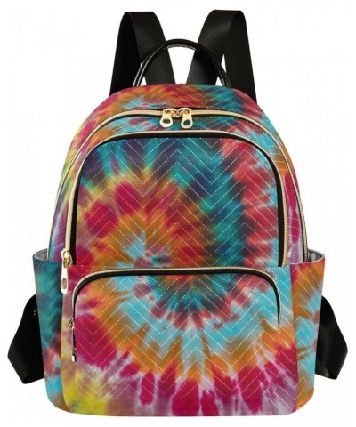 Colorful Tie Dye Traditional Swirl Mini Backpack Purse for Women Travel Bag Fashion Daypack Back Pack Shoulder Bag Multicolor...