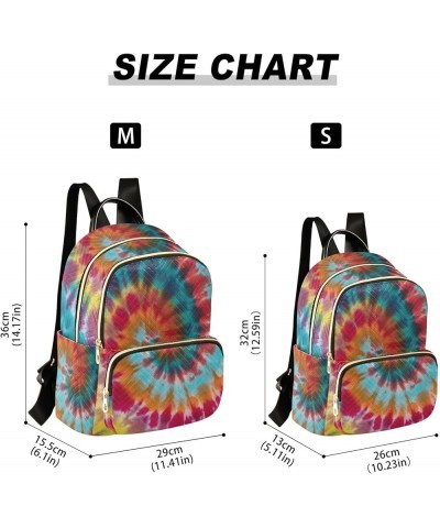 Colorful Tie Dye Traditional Swirl Mini Backpack Purse for Women Travel Bag Fashion Daypack Back Pack Shoulder Bag Multicolor...