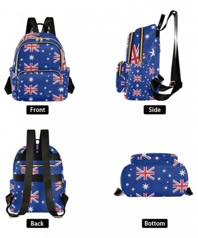 Patriot Women Backpack Australia Flag Anti-Theft Travel Backpack with Luggage Belt Lightweight Handbag Lady Purse Roomy Doubl...