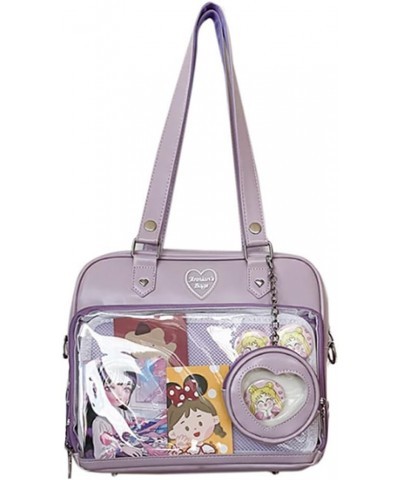 Women JK Purse Shoulder Bags Handbag Transparent Window DIY Messenger Bag Small Wallet Pendant Purple $22.38 Totes