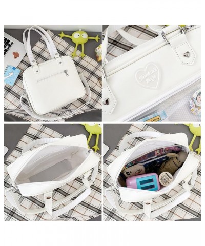 Women JK Purse Shoulder Bags Handbag Transparent Window DIY Messenger Bag Small Wallet Pendant Purple $22.38 Totes