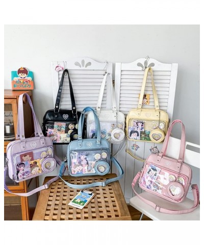 Women JK Purse Shoulder Bags Handbag Transparent Window DIY Messenger Bag Small Wallet Pendant Purple $22.38 Totes