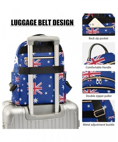 Patriot Women Backpack Australia Flag Anti-Theft Travel Backpack with Luggage Belt Lightweight Handbag Lady Purse Roomy Doubl...