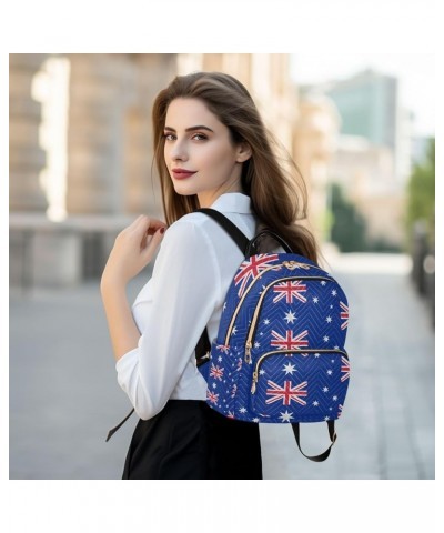 Patriot Women Backpack Australia Flag Anti-Theft Travel Backpack with Luggage Belt Lightweight Handbag Lady Purse Roomy Doubl...