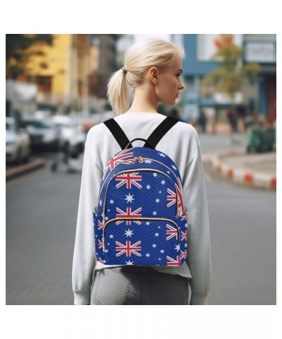 Patriot Women Backpack Australia Flag Anti-Theft Travel Backpack with Luggage Belt Lightweight Handbag Lady Purse Roomy Doubl...