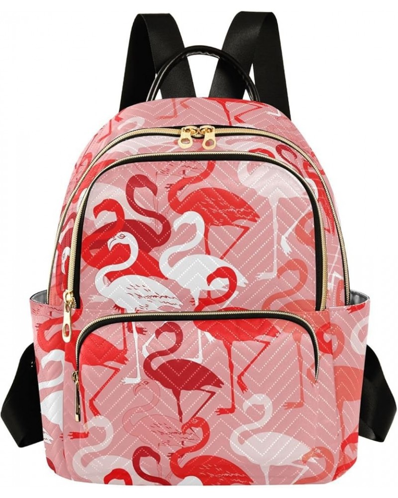 White Pink Flamingo Backpack Purse for Women Anti-theft Small Fashion Travel Backpack Back Pack Handbag Lady Purse,M Small $2...