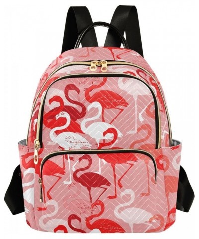 White Pink Flamingo Backpack Purse for Women Anti-theft Small Fashion Travel Backpack Back Pack Handbag Lady Purse,M Small $2...