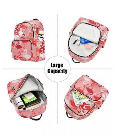 White Pink Flamingo Backpack Purse for Women Anti-theft Small Fashion Travel Backpack Back Pack Handbag Lady Purse,M Small $2...